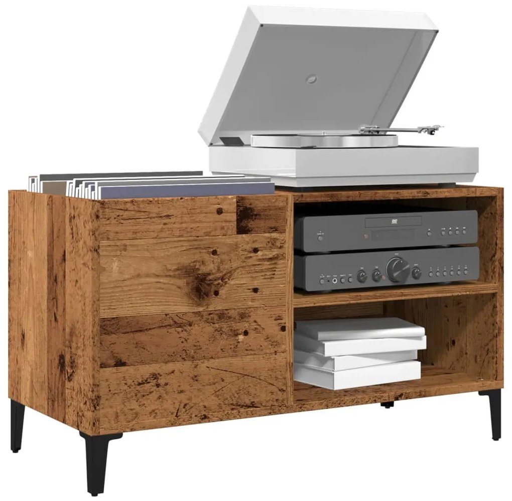 vidaXL Dulap pentru discuri, lemn vechi, 84,5x38x48 cm, lemn prelucrat