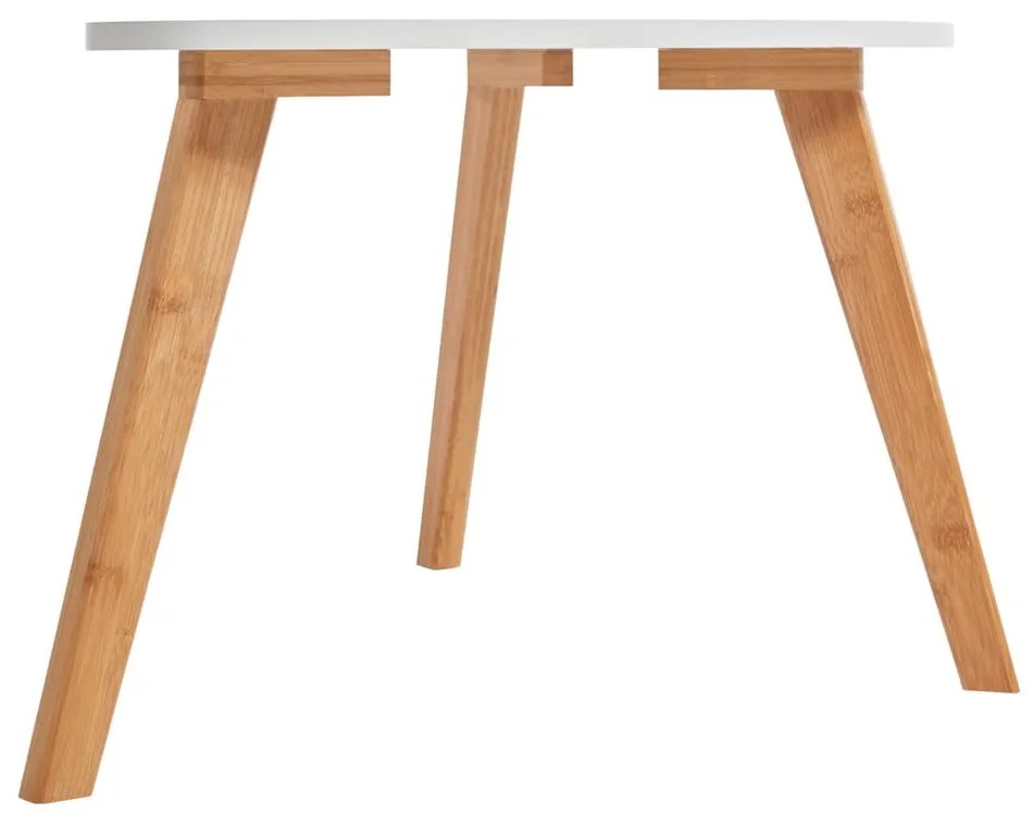 Masă de cafea Bonami Essentials Skandinavian, lungime 84,5 cm, alb