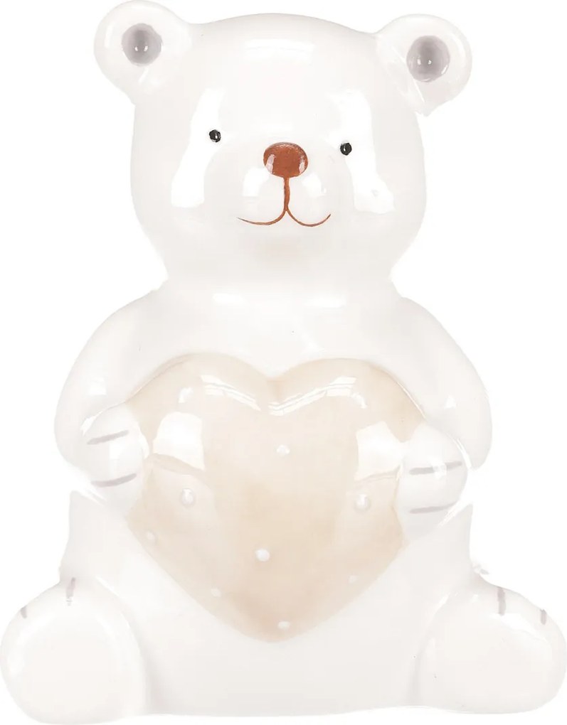 Decorațiuni de Crăciun Ursuleț cu inimă, 10 cm