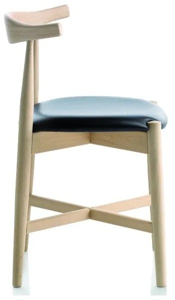 Scaun din lemn de stejar și piele Findahl by Hammel Dora, natural-negru