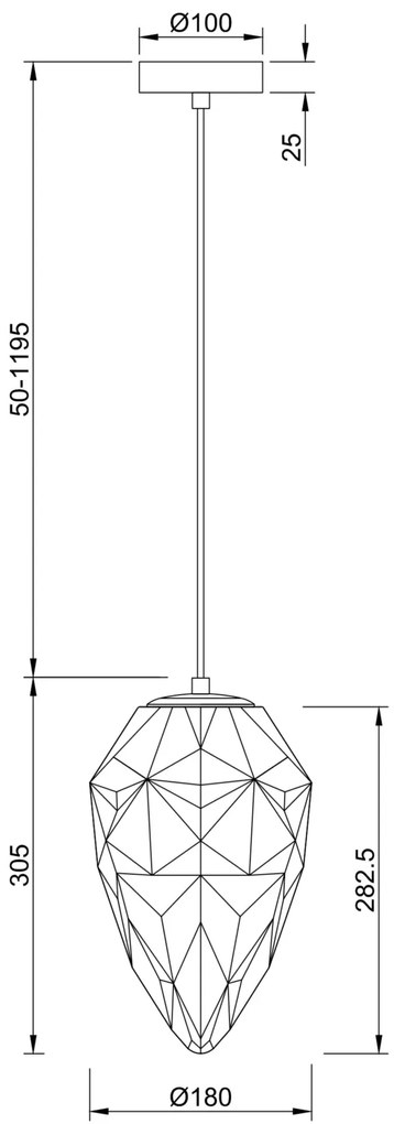 Pendul Globo Maytoni E27, Crom, P052PL-01BL, Germania