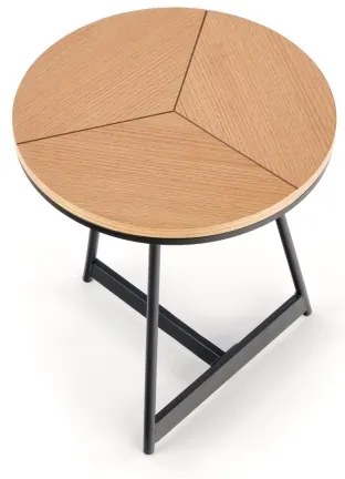 Măsuță de cafea CARIDA 49x45 cm negru/stejar