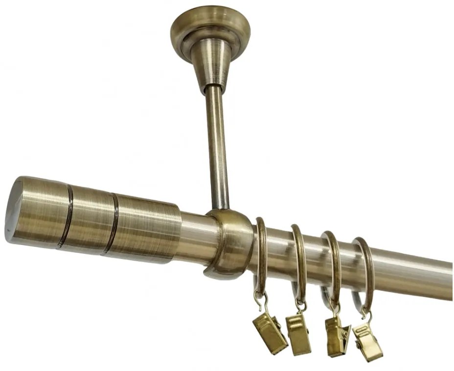 Galerie simpla tavan CYLINDRU - 25mm - aur antic (Alege marime: 180 cm)