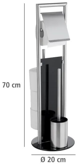 WENKO 24981800 - Set WC RAVINA, 20 x 70 cm, inox/argintiu