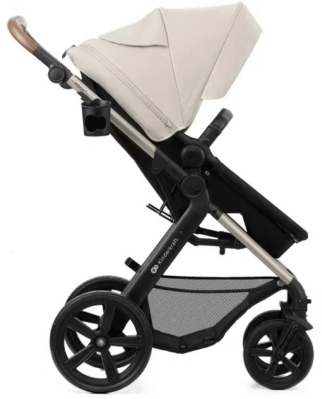 Cărucior de copii combinat 3 în 1 KINDERKRAFT MOOV 2 Moonlight grey + scaun auto MINK PRO