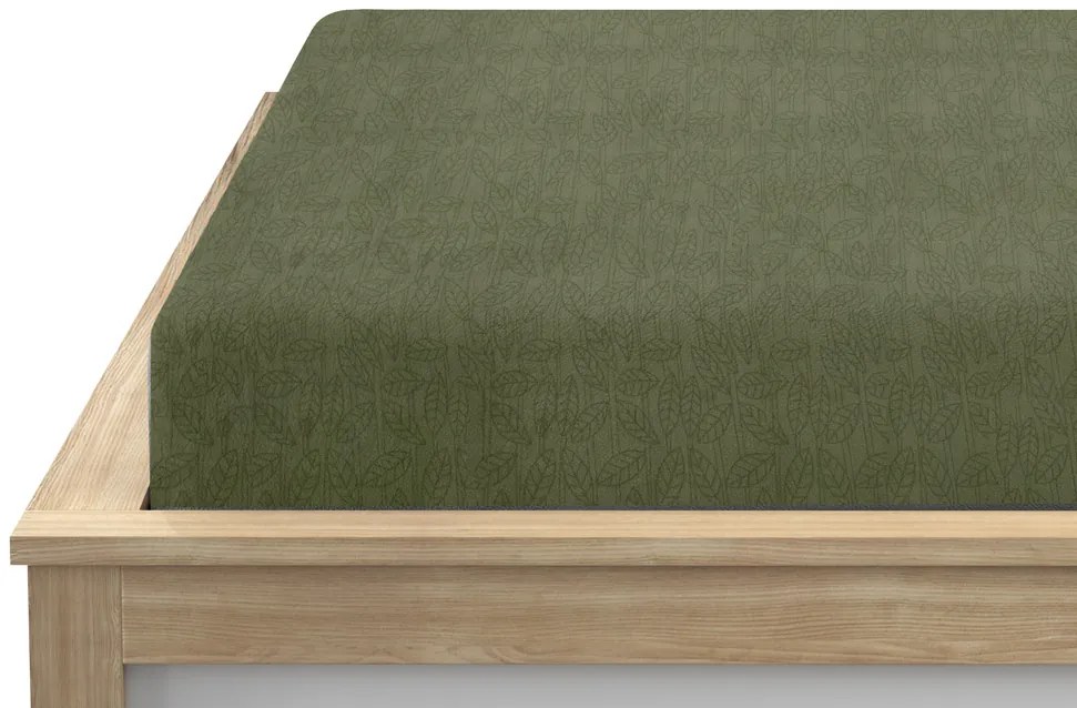 Cearsaf Cocolino microplus cu elastic GRENA 160x200 cm verde