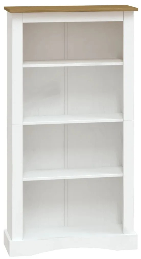 282636 vidaXL Bibliotecă 4 rafturi alb 81x29x150 cm pin mexican gama Corona