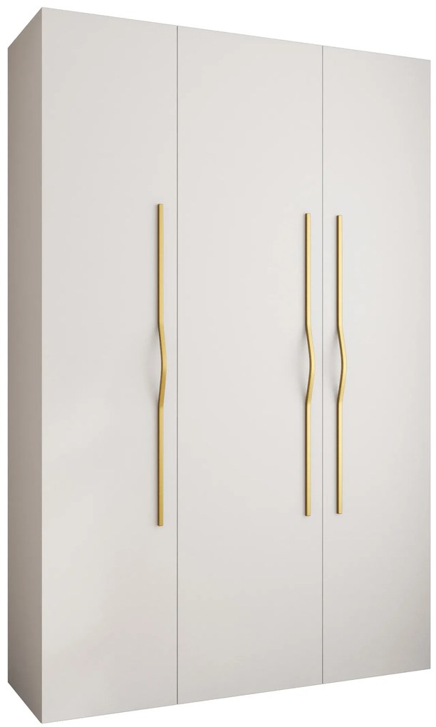 Dulap de haine 160 cm Carmela 50-2 (alb + Auriu). 1126746