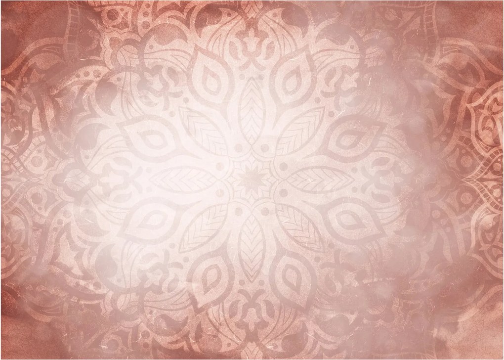Tablou pe sticlă - Mandala roz (70x50 cm)