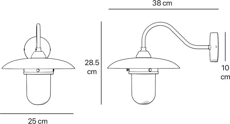Aplica de perete exterior design industrial Cloe