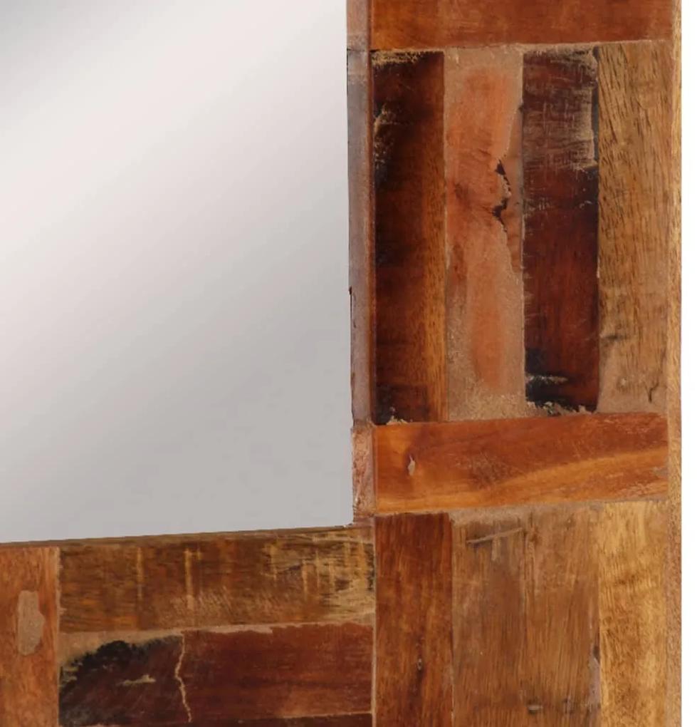 Oglinda de perete, 50x80 cm, lemn masiv reciclat 1, 50 x 80 cm