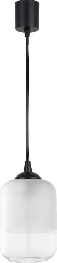 Brilagi - Lustră LED pe cablu RETRO GLASS 1xE27/60W/230V Ø 14 cm negru/alb