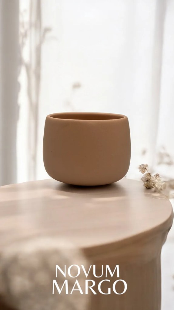 Pahar cafea NOVUM Margo Cappucino 330ml Flat White, Latte (Maro deschis Cacao cu Lapte)