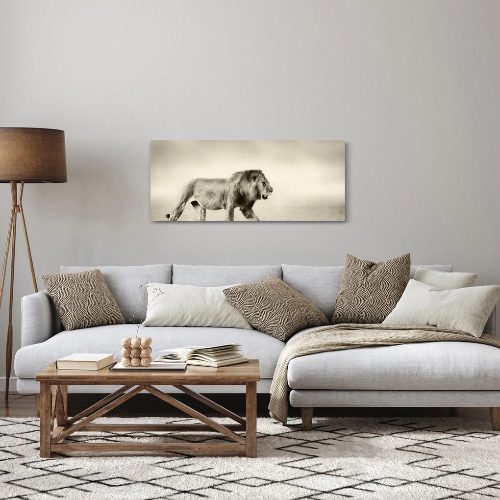 Tablou - Leul flămând (120x50 cm)