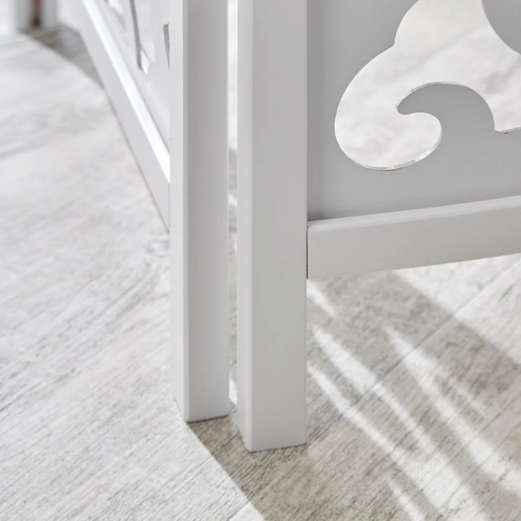 PAR201 - Paravan despartitor - Lemn alb - cu 3 sau 4 Panouri