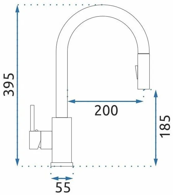 Chiuveta inox Leo 50 negru