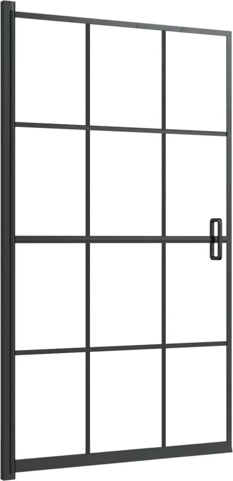 vidaXL Cabină de duș, negru, 80x140 cm, ESG