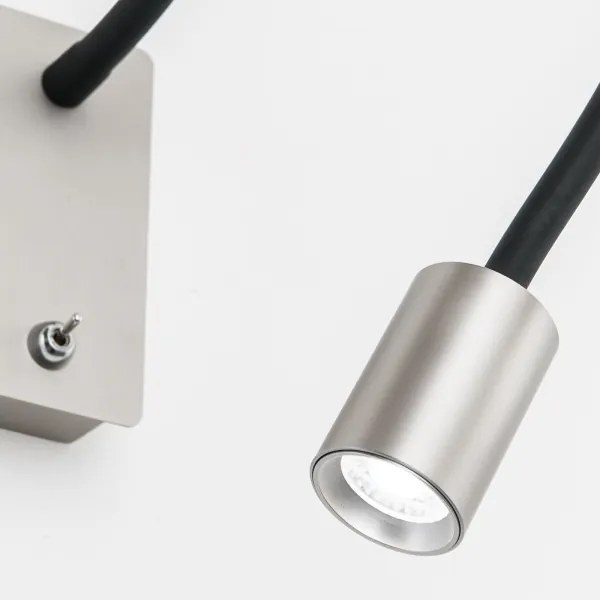 Veioză LED flexibilă de perete Orion WA 2-1342 KURT LED/5W/230V argintiu