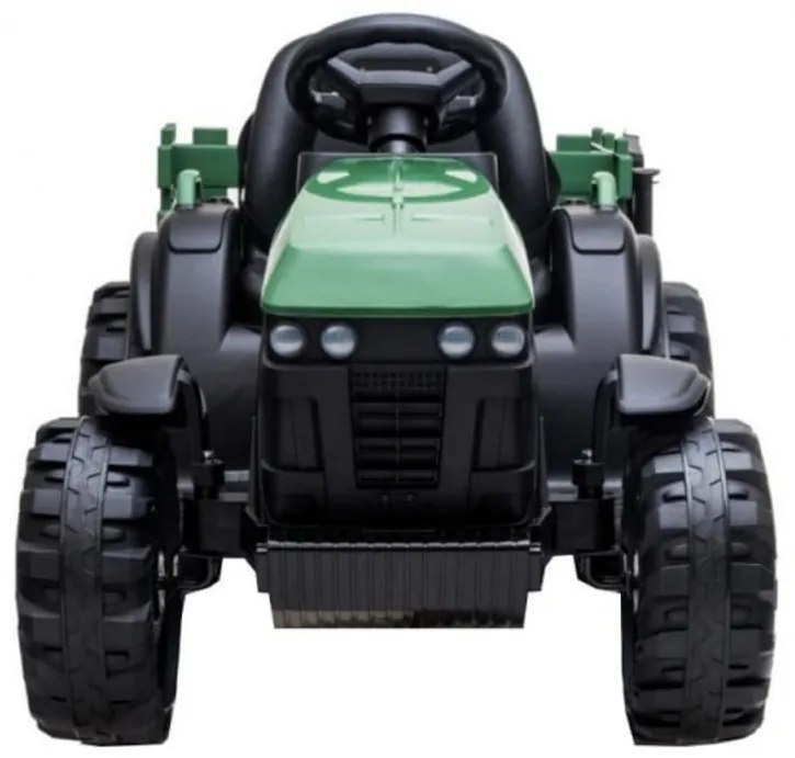 Tractor Electric XXL cu acumulator pentru copii NOVOKIDS™ Super Tytan Farmer , Cu remorca, Melodii si USB , 3-8 ani , Baterie12V, 2 Viteze, lungime