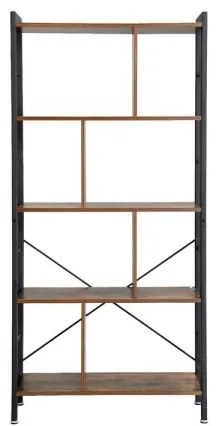 Bibliotecă NAVARO maro/negru