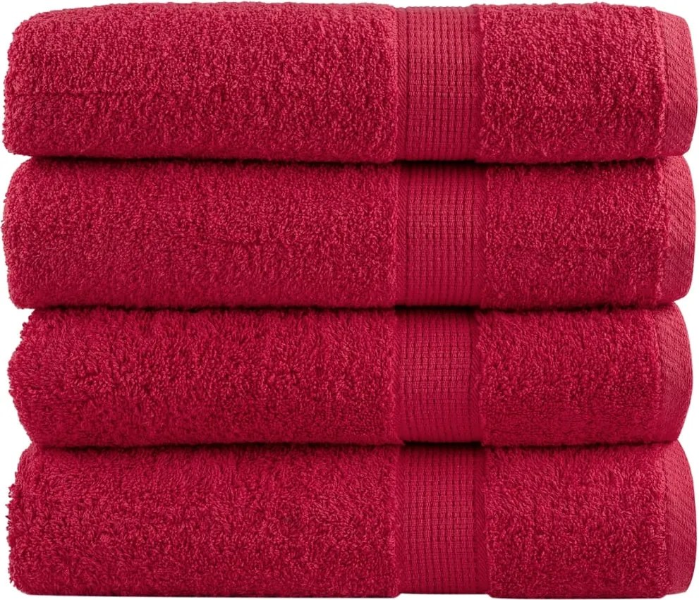 vidaXL Prosoape de baie premium, SOLUND 4 buc 100x150 cm 600 gsm
