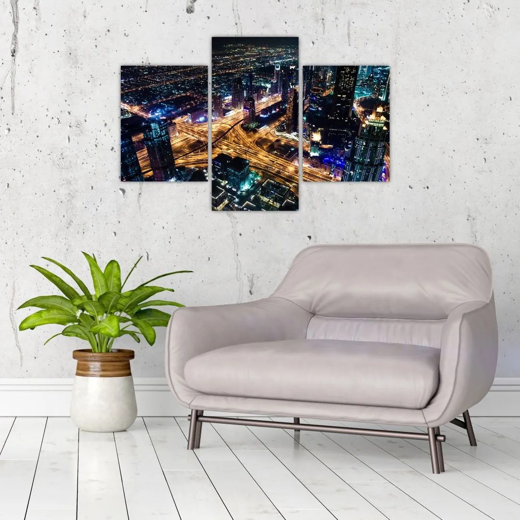 Tablou cu oraș nocturn (90x60 cm)