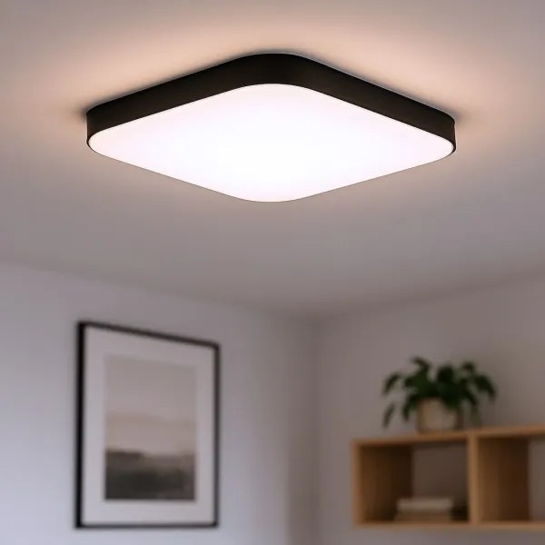 Plafonieră LED NEMO, 36 W, 230 V, 50 x 50 cm, neagră