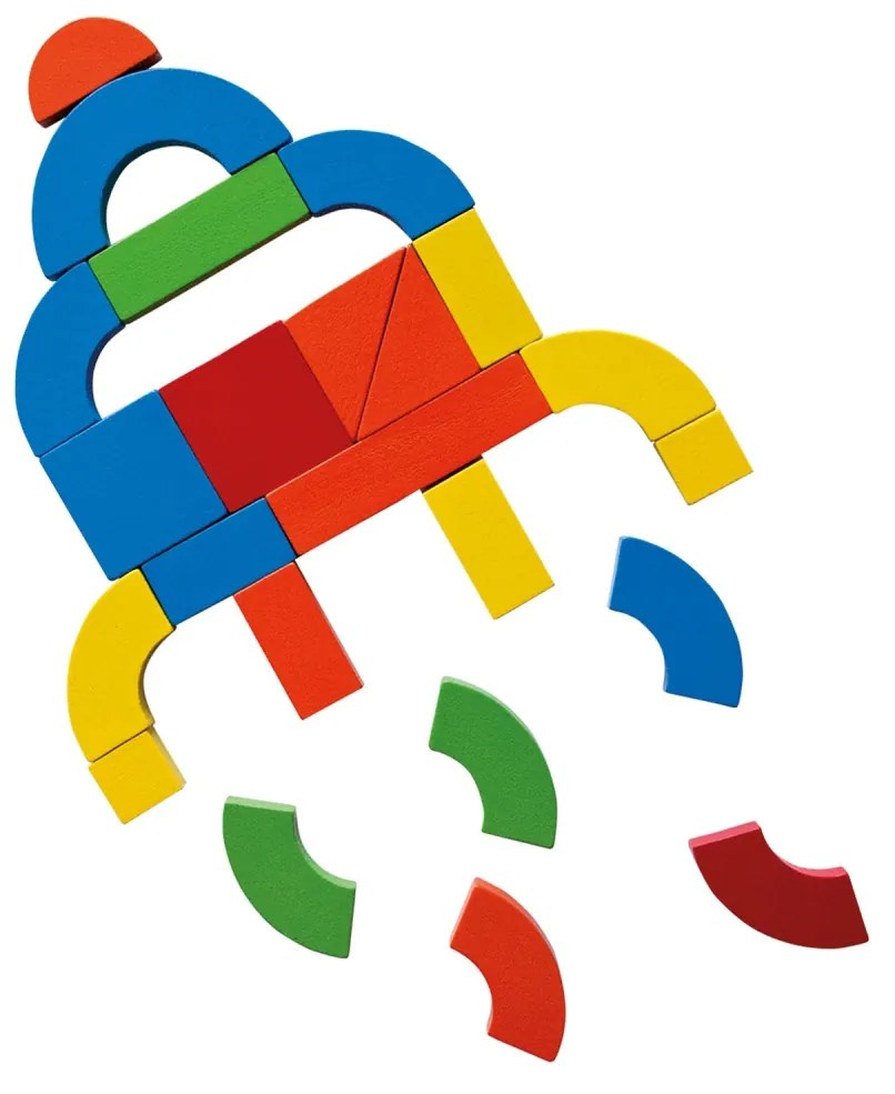 Jucarie din lemn - Tabla magnetica cu forme geometrice