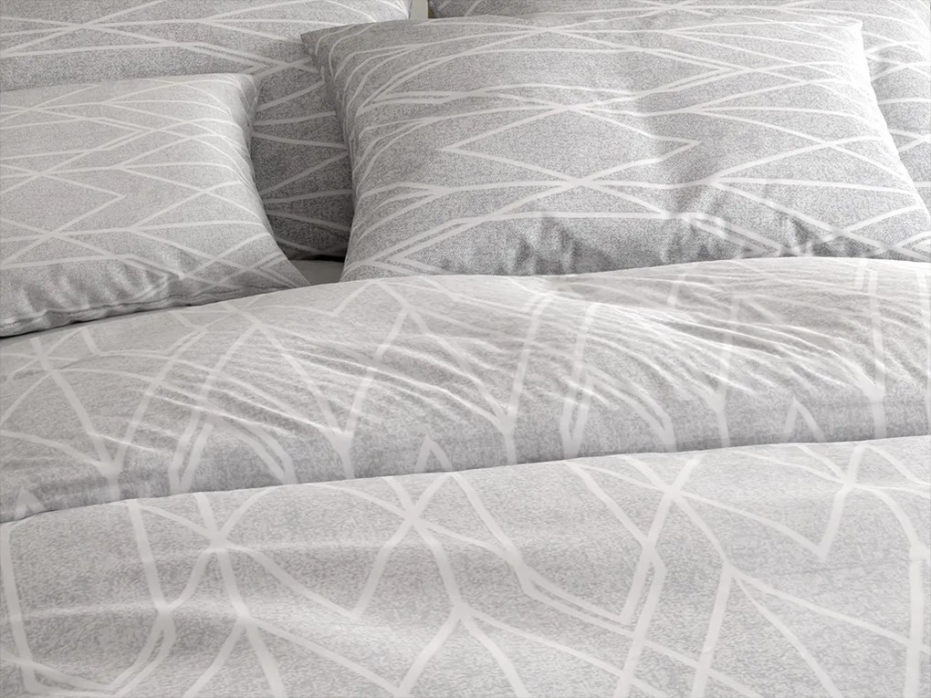 Lenjerie de pat din bumbac Renforce GRAY STRIPES gri Dimensiune lenjerie de pat: 70 x 90 cm | 140 x 200 cm