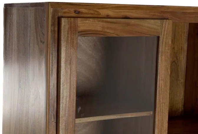 Vitrina maro, din lemn de acacia, Sienna