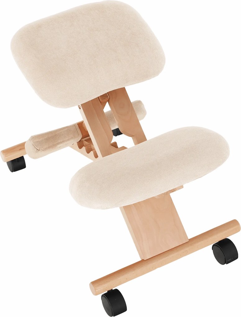 Scaun tip kneeling ergonomic, crem / fag, GROCO