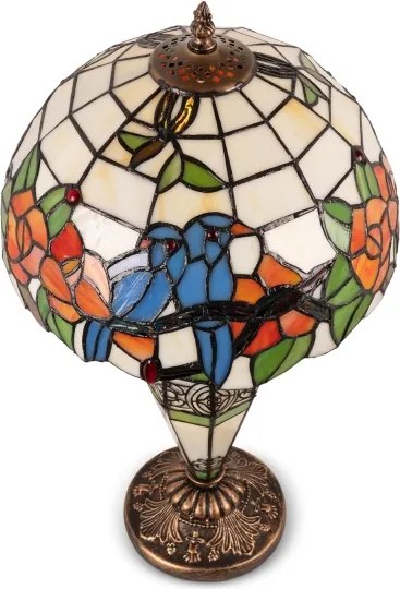 BRILAGI - Lampă de masă Tiffany din vitralii JUNGLE 1xE27/60W/230V + 1xE14/40W