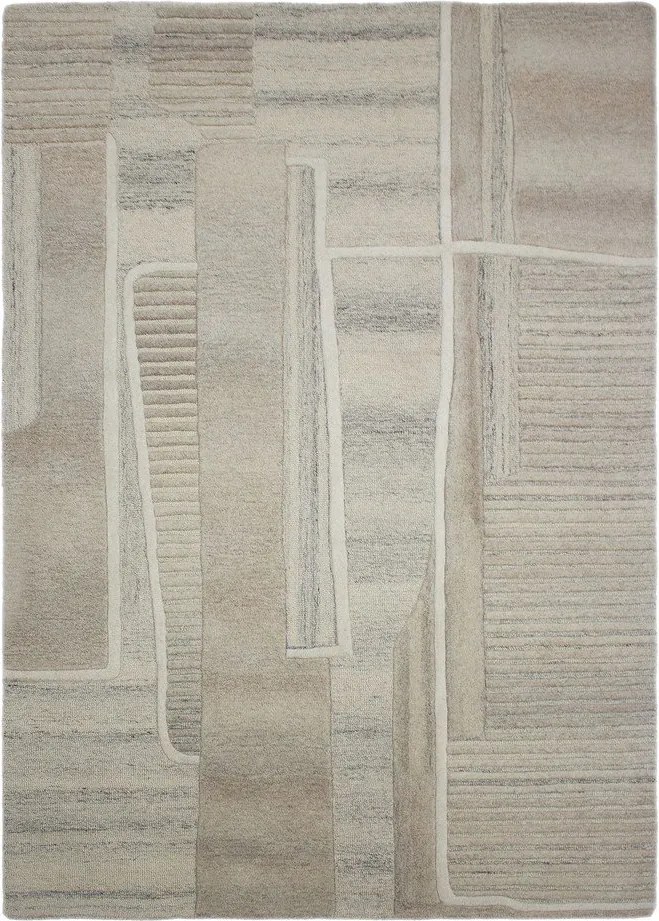 Covor grej țesut manual din lână 160x230 cm Lira – Flair Rugs