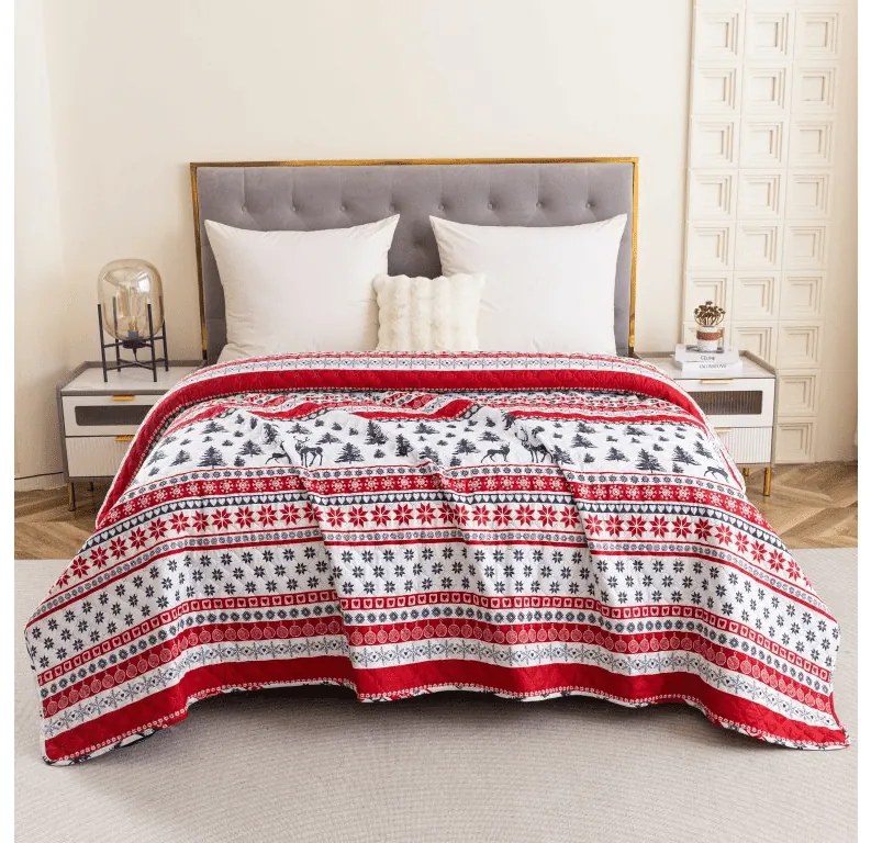 Cuvertura de pat cu model TWINKLE CHRISTMAS, colorat Dimensiune: 170 x 210 cm