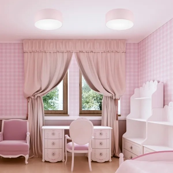 Plafonieră SIRJA PASTEL 1xE27/60W/230V d. 35 cm roz