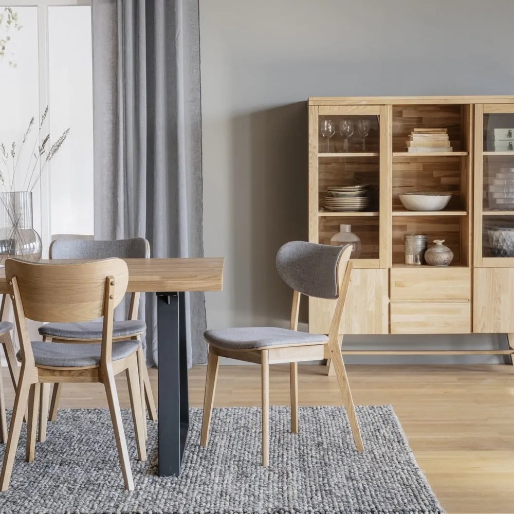 Scaune de dining gri 2 buc. Kato - Rowico