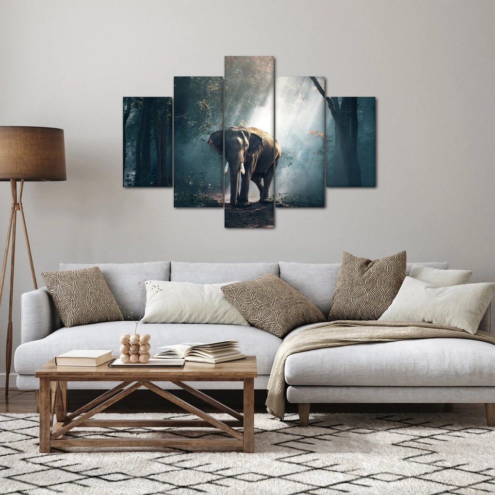 Tablou cu elefant în djunglă (150x105 cm)