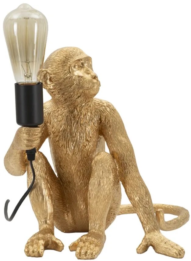 Mauro Ferretti Lampă De Masă Design Maimuță Șezută Auriu Cm 33X33X30 | Aosom Romania