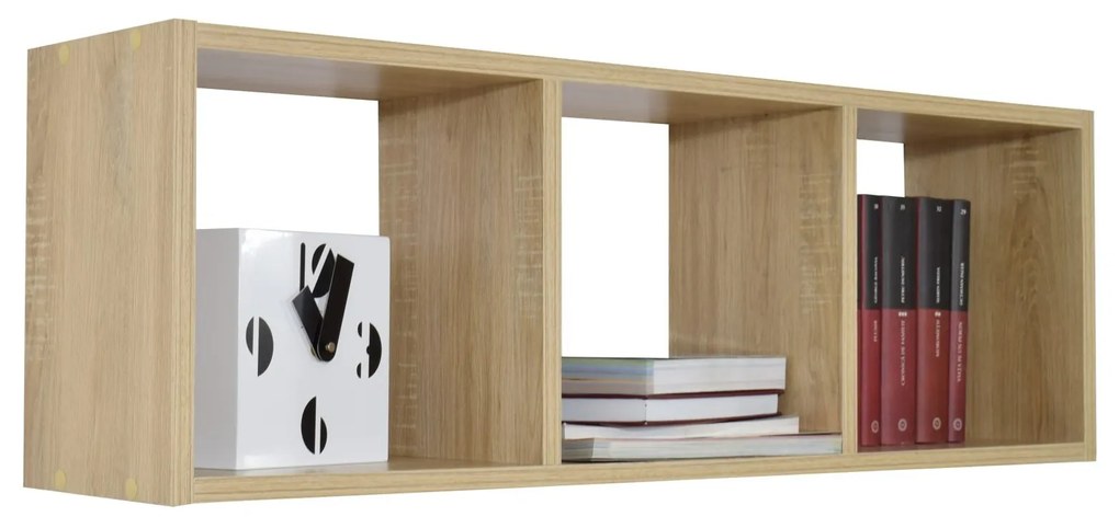 Etajera Lira, 3 Casete, Stejar Sonoma, 90 x 20 x 30 cm