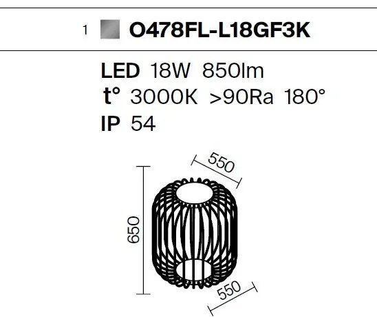 Lampa LED decorativa iluminat exterior IP54 Wisp