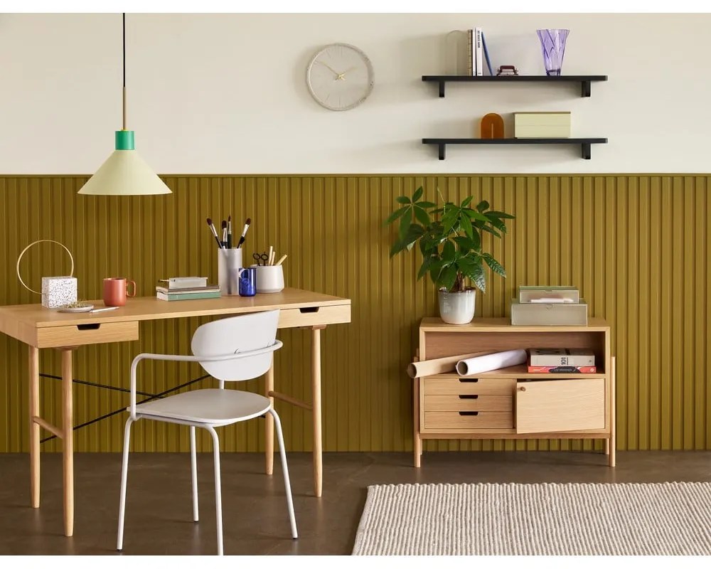 Birou cu aspect de lemn de stejar 55x120 cm Studio – Hübsch