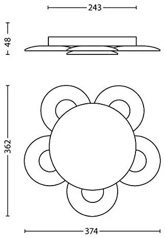 Plafonieră LED Philips 40970/48/16 VAGA 6xHighPower LED/2.5W/230V