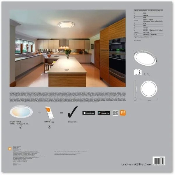Ledvance - Lumină de plafon cu LED-uri Dimmer SMART + FRAME LED/32W/230V Wi-Fi