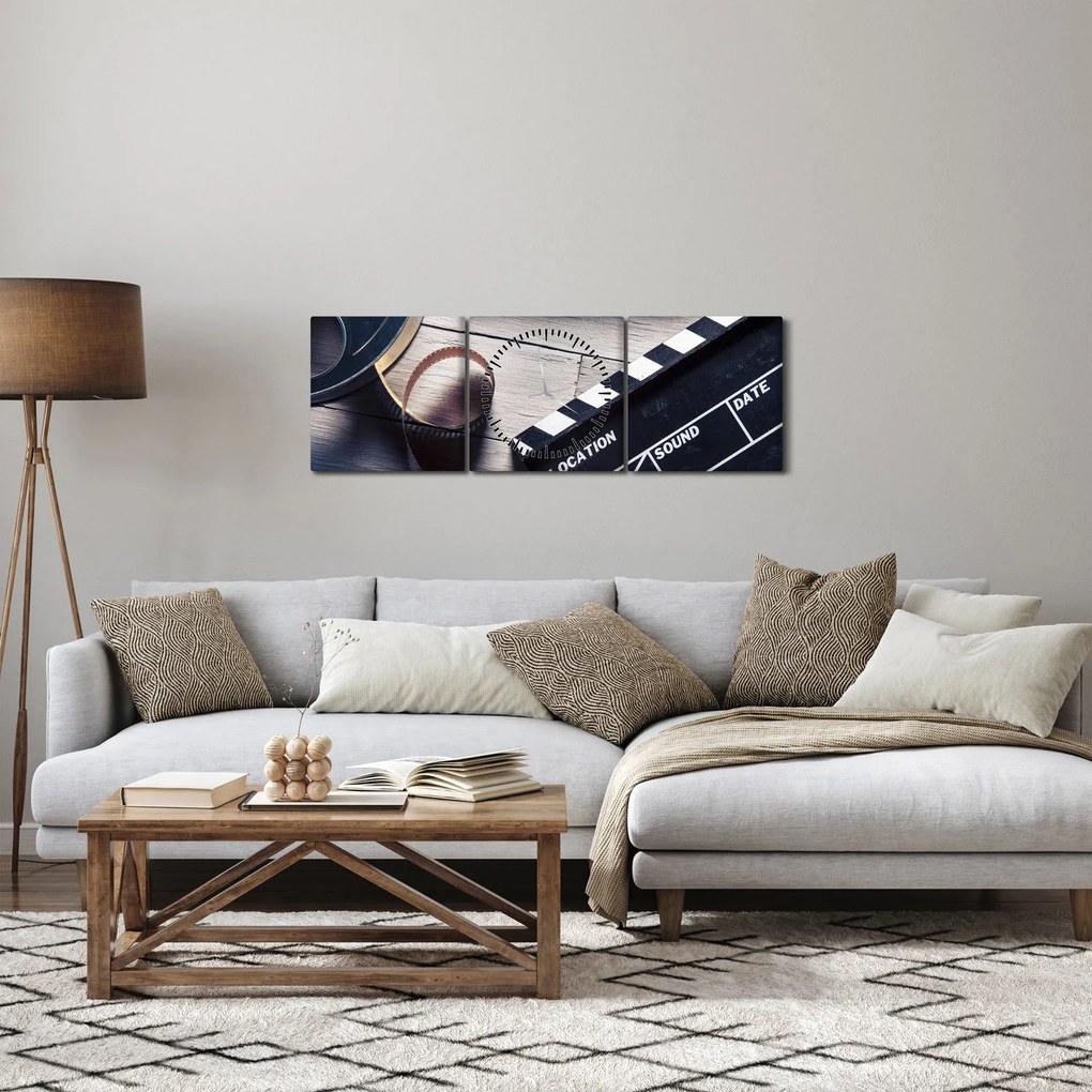 Tablou - Film (cu ceas) (90x30 cm)