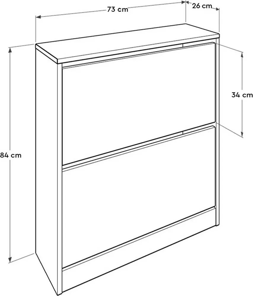 Dulap pentru pantofi Sven White I, M