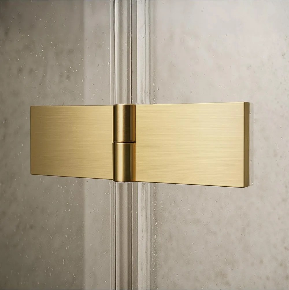 Cabina de dus Rea Atlas cu deschidere pe dreapta 90x90 cm auriu periat