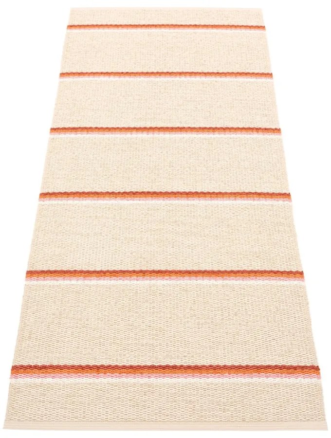 Covor tip traversă pentru interior și exterior cărămiziu/crem 70x180 cm Olle Brick Cream – Pappelina