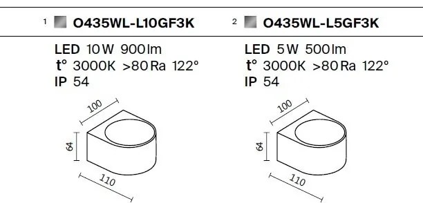 Aplica LED ambientala de exterior IP54 Blow 5W