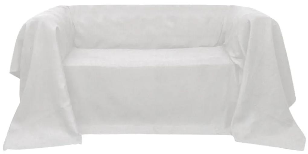 vidaXL Husă din velur micro-fibră pentru canapea, 140 x 210 cm, crem