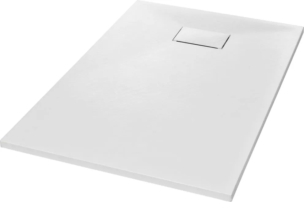 vidaXL Cădiță de duș, alb, 120 x 70 cm, SMC